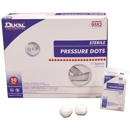 Dukal Sterile- Pressure Dot- 1 in. Sphere 9550